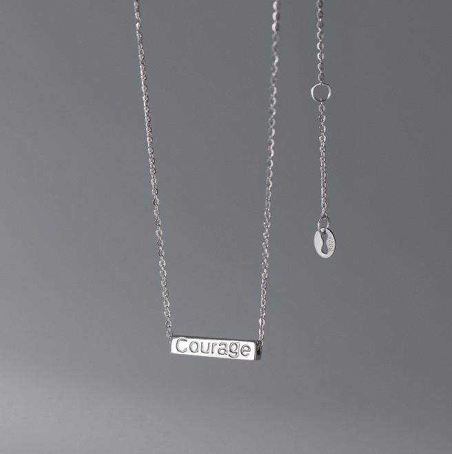 925 Sterling Silver Custom Engrave Pendant Necklace